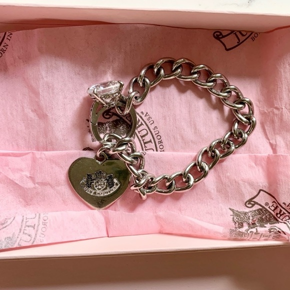 Juicy Couture Bracelet with Heart and Engagement Ring Charms - Picture 9 of 16